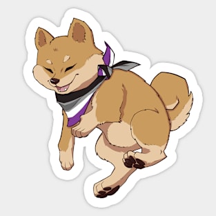 Asexual Pride Shiba Inu Sticker